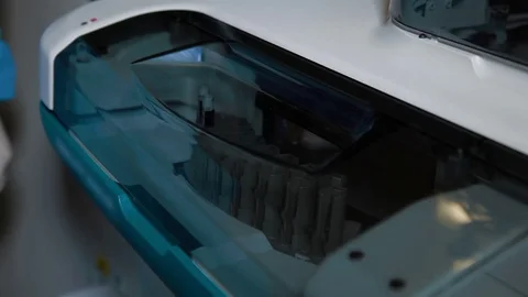 Blood Test Machine with tubes 스톡 동영상 70629072