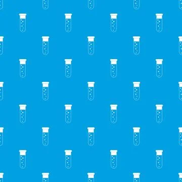 Blood test pattern seamless blue Stock Illustration