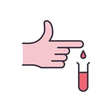 Blood test related vector icon. Illustrazione stock