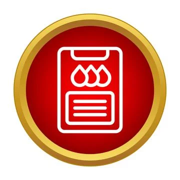 Blood test report finding diagnostic results icon Illustrazione stock