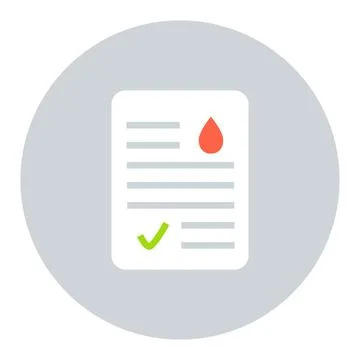 Blood test result lab report health vector icon. Stock Illustration