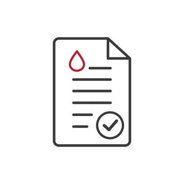 Blood test results, icon, vector. Stock Illustration