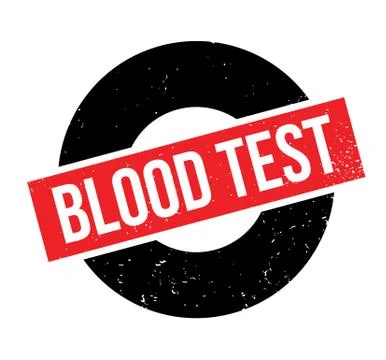 Blood Test rubber stamp Stock Illustration