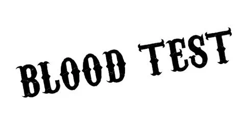 Blood Test rubber stamp Stock Illustration