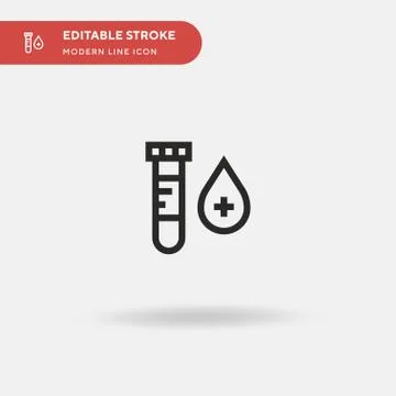 Blood Test Simple vector icon. Illustration symbol design template for web mo Illustration