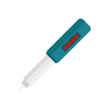 Blood test tool icon flat isolated vector Ilustração Stock