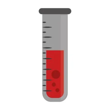 Blood test tub sample Stock Illustration