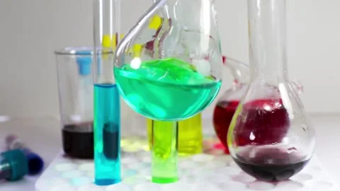 Blood test tube sample without name, empty space for text, laboratory backgro Stock Footage 137865097