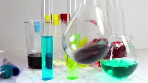 Blood test tube sample without name, empty space for text, laboratory backgro Stock Footage 137865102