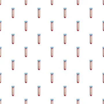 Blood test tube samples seamless pattern background Stock Illustration