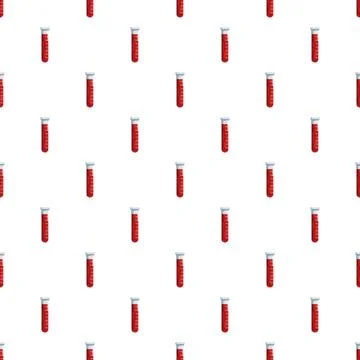 Blood test tube seamless pattern for medical analysis Stock Illustration