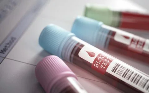 Blood Test Tubes Stock Illustration