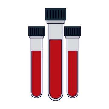 Blood test tubes 스톡 일러스트