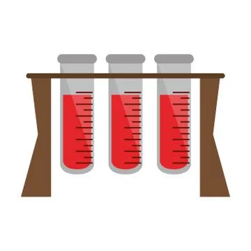 Blood test tubes isolated イラスト素材