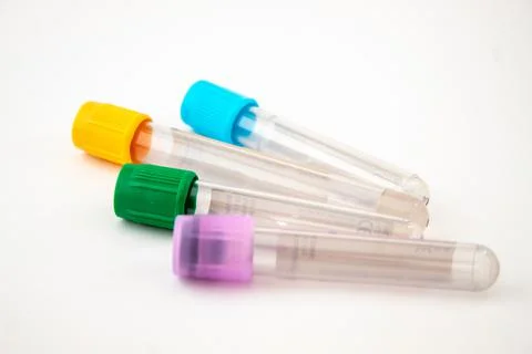 Blood test tubes Foto stock