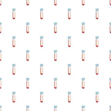 Blood test tubes seamless pattern for medical background Stock Illustration