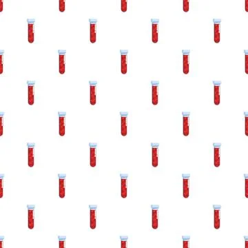 Blood test tubes seamless pattern for medical background Stockillustratie