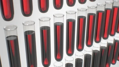 Blood Test Tubes in Space Stock Footage 237332671