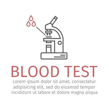 Blood test. Vector icon for web graphic. Illustrazione stock
