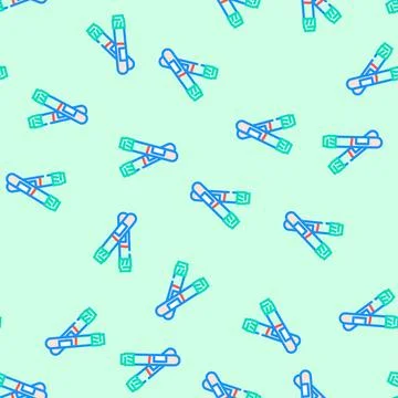 Blood test vials cardiology vector seamless pattern Stock Illustration