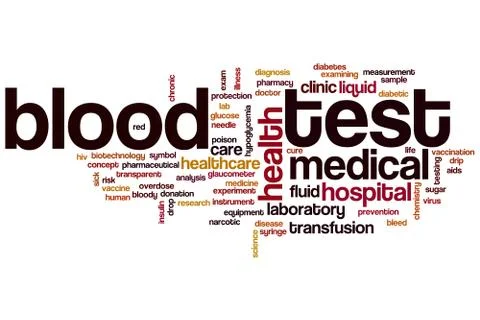Blood test word cloud イラスト素材