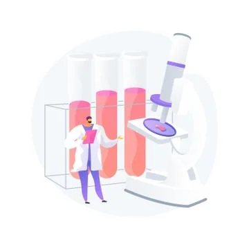 Blood testing abstract concept vector illustration. 库存插图
