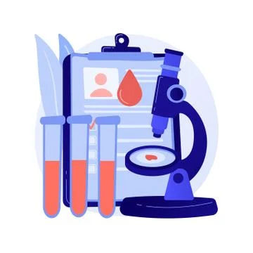 Blood testing abstract concept vector illustration. Stock Illustration