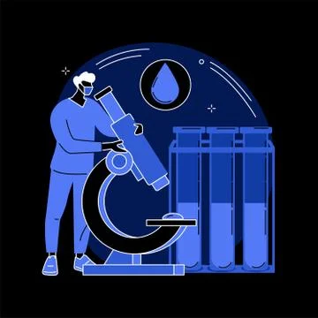 Blood testing abstract concept vector illustration. Stock Illustration