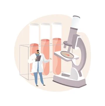 Blood testing abstract concept vector illustration. Stock Illustration