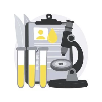 Blood testing abstract concept vector illustration. Stock Illustration