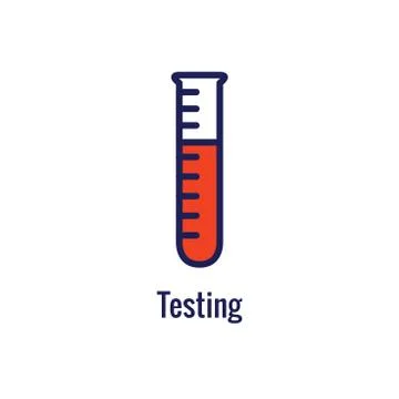 Blood testing and work icon showing one aspect of the blood draw process Stock Illustration