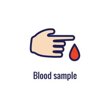 Blood testing and work icon showing one aspect of the blood draw process Illustrazione stock