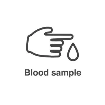 Blood testing and work icon showing one aspect of the blood draw process Stock Illustration