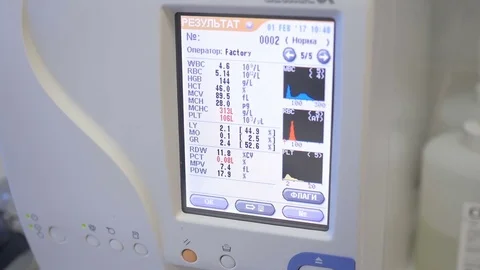 Blood testing equipment Stock Footage 73034004