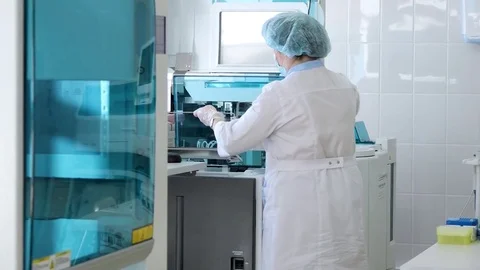 Blood Testing Laboratory Stock Footage 83732484
