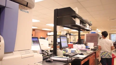 Blood testing machine pan Video stock 53881445