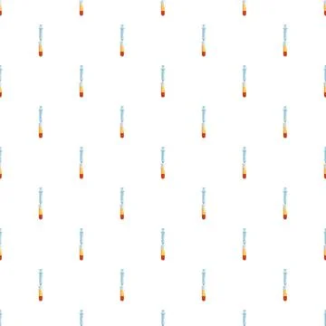 Blood tests and syringes creating medical seamless pattern Stock Illustration
