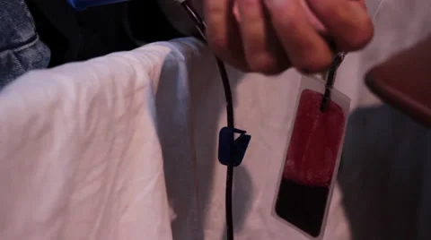 Blood Transfusion Close-Up Stock Footage 31407975