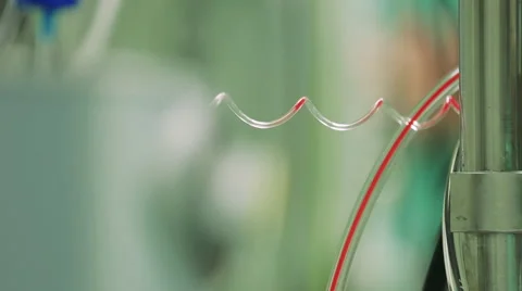 Blood transfusion. Close up Stock Footage 64550976