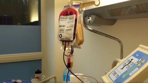 Blood transfusion close up Stock Footage 70178580