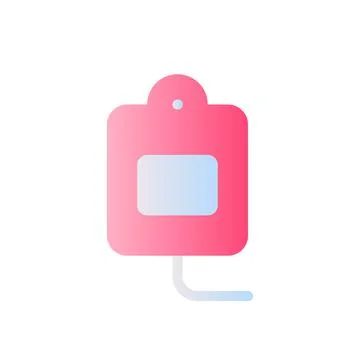 Blood transfusion flat gradient two-color ui icon 스톡 일러스트