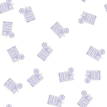Blood transfusion glyph seamless pattern Stock Illustration