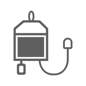 Blood Transfusion icon, gray vector graphics Stock Illustration