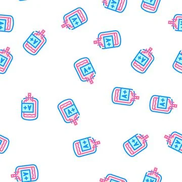 Blood for transfusion vector seamless pattern Stock Illustration
