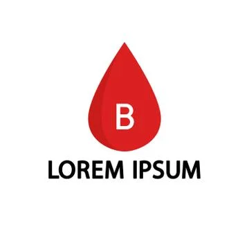 Blood type flat icon, vector illustration Stock Illustration