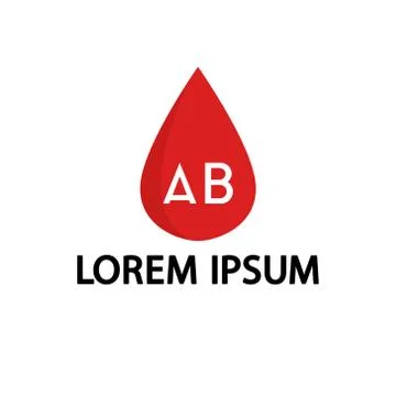 Blood type flat icon, vector illustration Stock Illustration