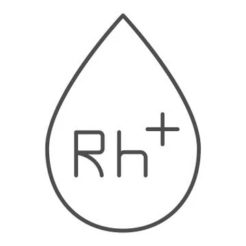 Blood type thin line icon. Blood donation vector illustration isolated on white Stockillustratie