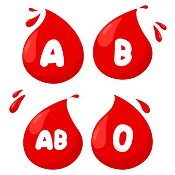 Blood types. Vector illustration Stock Illustration