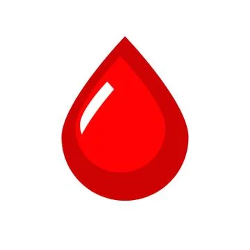 Blood Vector Icon. Red flat drop symbol Stock Illustration