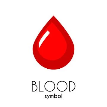 Blood Vector Icon. Red flat drop symbol Stock Illustration